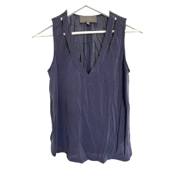 Sunday in Brooklyn Tops - Sunday in Brooklyn Navy Slinky Top